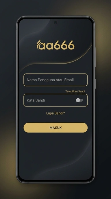 Tampilan halaman login aa666