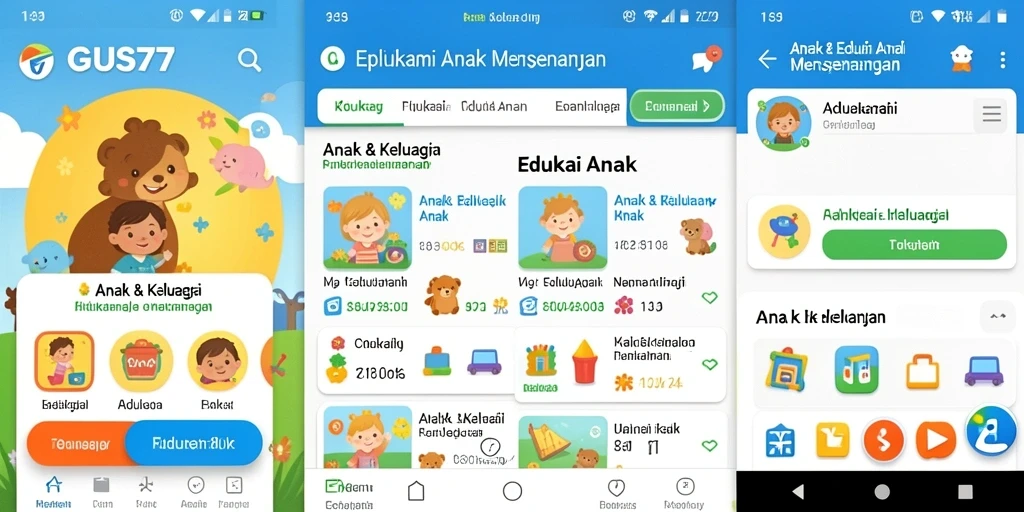 Antarmuka GUS77 yang menarik dan fungsional untuk Edukasi Anak.