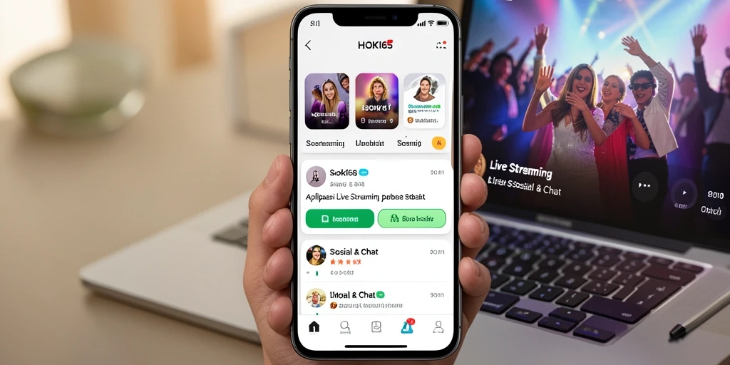 Tampilan utama HOKI65 dengan fitur Live Streaming yang interaktif.