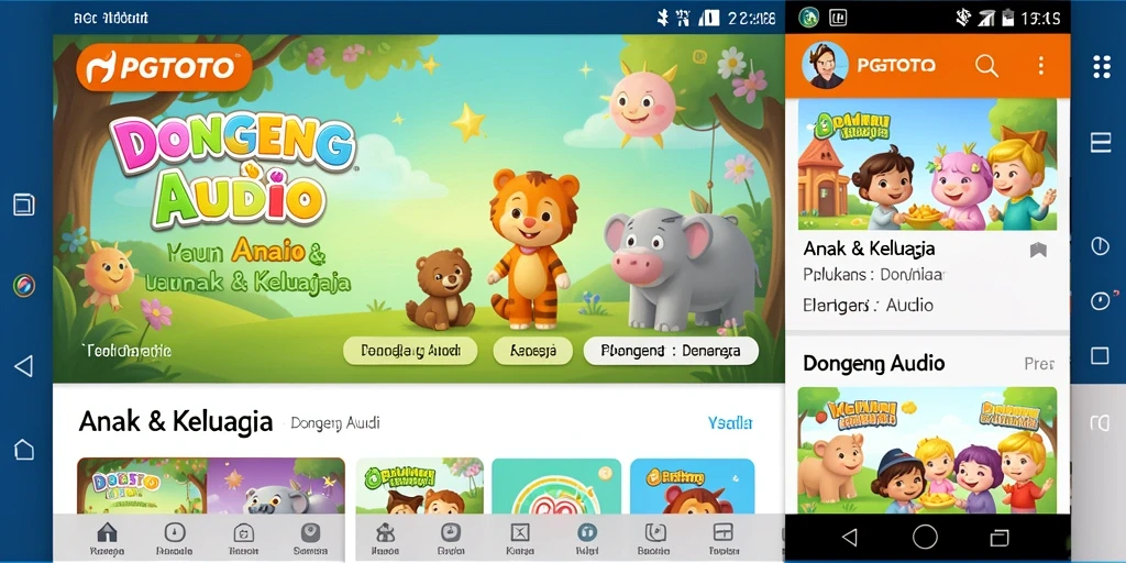 Tampilan antarmuka aplikasi PGTOTO yang ramah anak dan menarik.