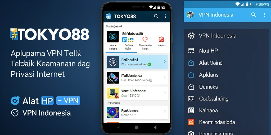 Tampilan antarmuka aplikasi TOKYO88 yang sederhana dan mudah digunakan.