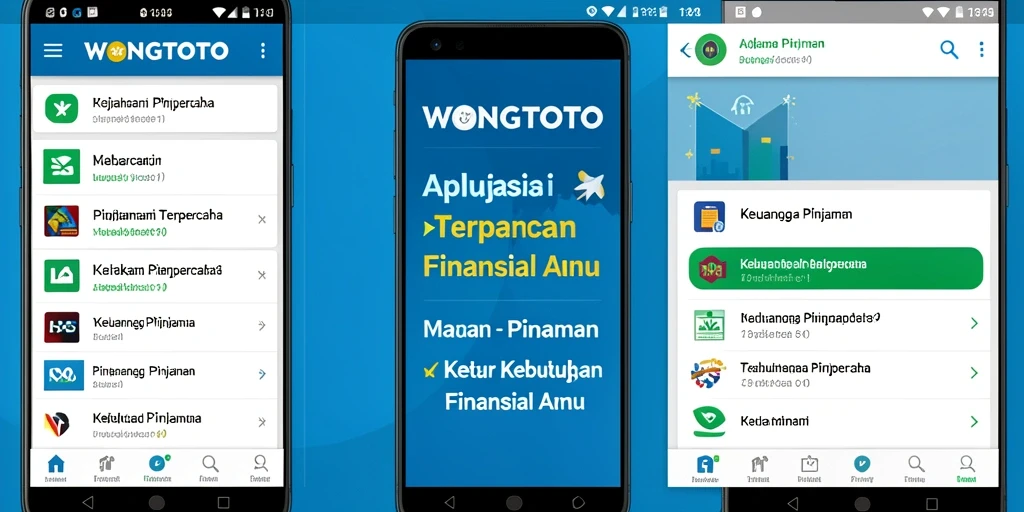 Antarmuka WONGTOTO yang ramah pengguna untuk pengajuan pinjaman.