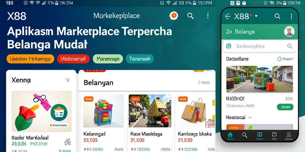 Tampilan antarmuka aplikasi X88 yang user-friendly dan informatif.